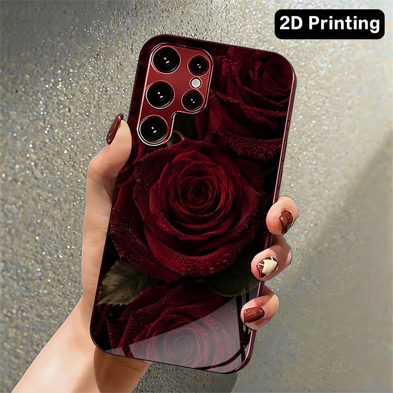 Glass phone case with dark red - Computer Case review and price
