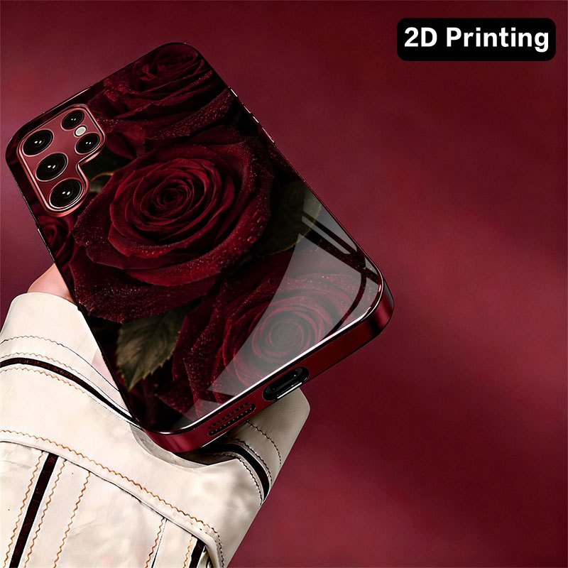 Glass phone case with dark red - Computer Case review and price