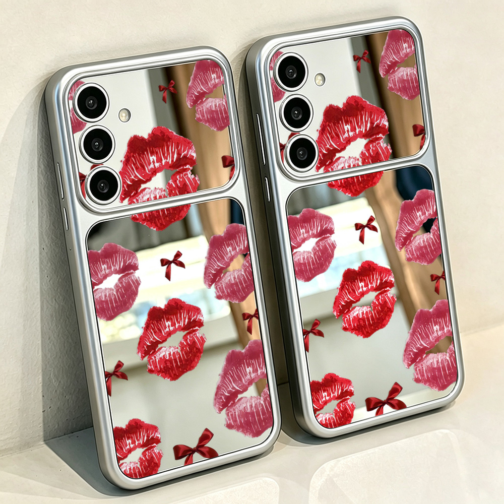 Bow Red Lips Pattern Mirror Ph - Computer Case review and price