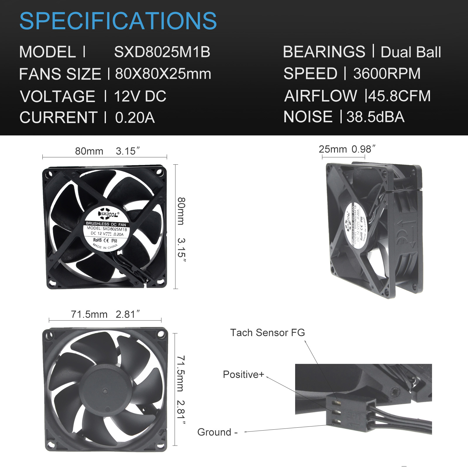 SXDOOL 80mm DC 12V Waterproof  - Pc Chassis review and price